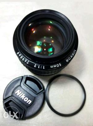 Black Nikon DSLR Camera Lens 50MM 1:1.2 excellent condition
