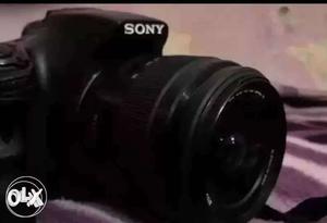 Black Sony DSLR Camera