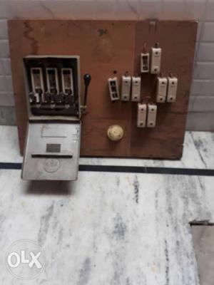Brown And White Distribution Board