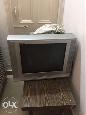 Gray Samsung CRT Television With Remote