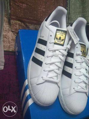 Rupees  size 9 adidas superstar shoes brand