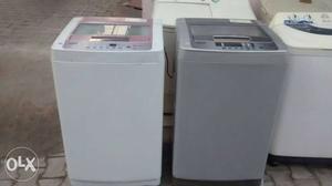 White Top-load Clothes Washer And Dryer Set