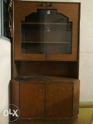 Wooden show case for sale in good condition.