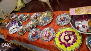 Arathi thattu(wedding decoration plates)