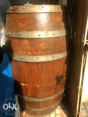 Brown And Gray Wine Barrel