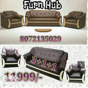 PU sofa set offer sale Rs /-