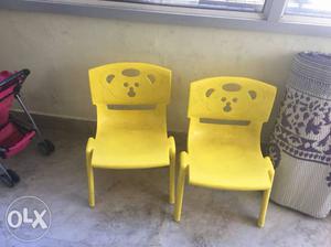 Two Yellow Chairs for Kids