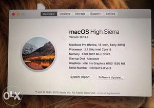 13.3” MacBook Pro Retina display