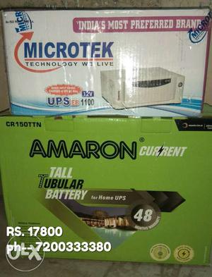 Amaron Current Tall Tubular Battery Box And Microtek UPS Box