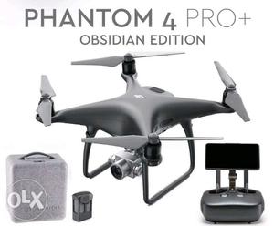 Black DJI Phantom 4 Pro + Quadcopter