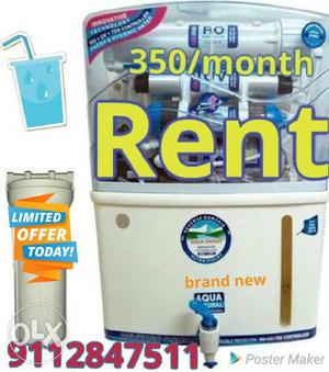 Brand New RO water purifier on rent. Make bottled