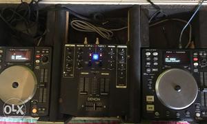 Denon S player and x120 mixer along with