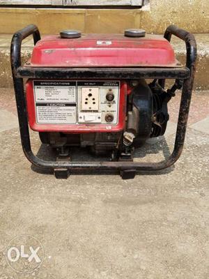 Red And Black HONDA Generator 650W Max Power Out Put 550W