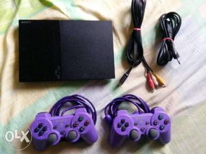 Sony ps2 with 2 new controllers with 5 games neat and