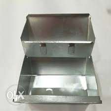 Two Gray Stainless Steel Boxes