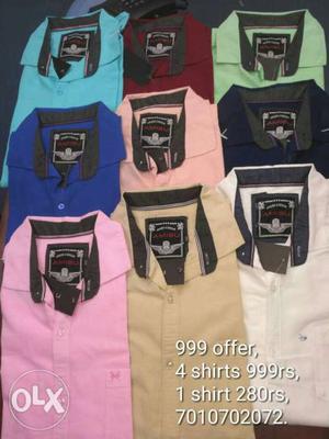 999 offer, 4 cotton shirts 999rs, 1 cotton shirt 280rs,
