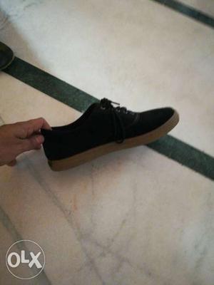 Allen Solly Suede black leather shoes only 4