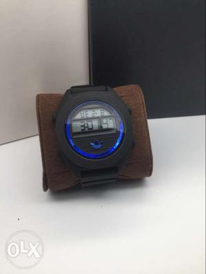 Black And Blue Digital Watch