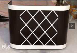 Black And White Leather Tote Bag