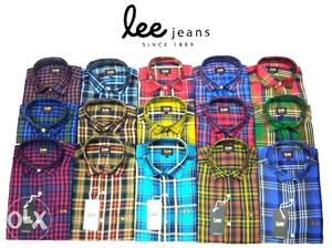 Blue, Red, And Yellow Plaid Dress Shirt