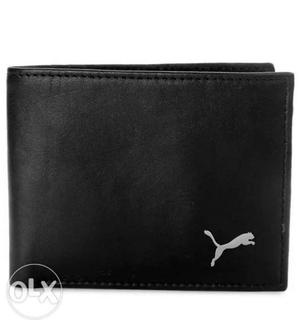 Boys black leather wallet. orginal puma