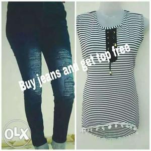 Branded jeans with top sale limited period