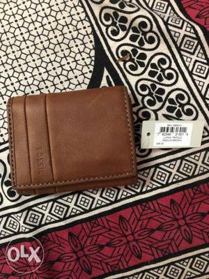 Brown Leather Bi-fold Wallet