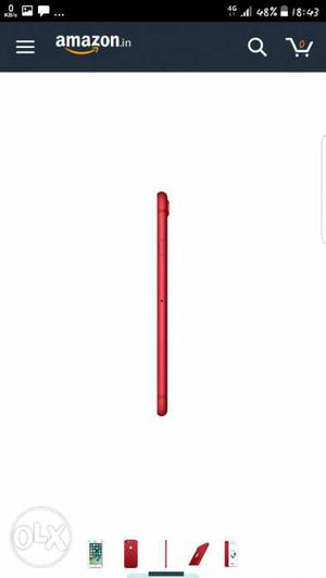 I phone7 red colour 128gb 5monty warranty good