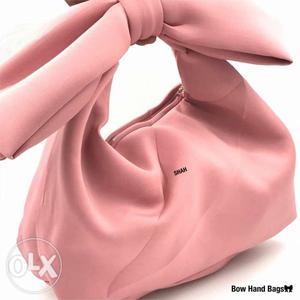 Pink Shan Leather Hobo Bag