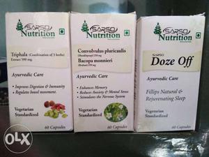 Three Sarso Nutrition Boxes