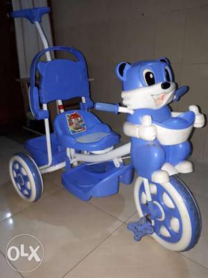 Baby tricycle Toddler's Blue And White Push Trike