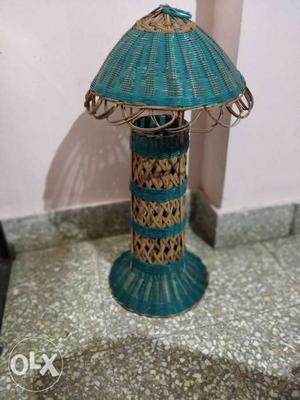 Brown Wicker Table Lamp