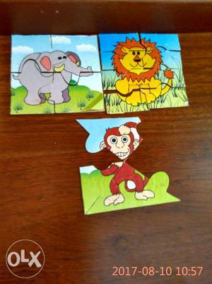 Elephant, Lion, And Monkey Puzzles