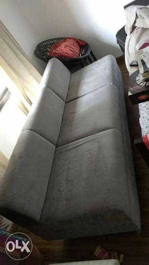 Gray Fabric 3-seat Couch