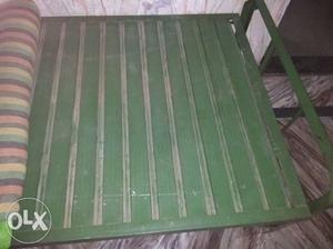 Green Wooden Bed Frame