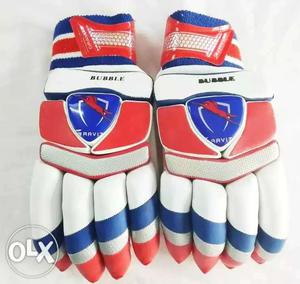Leather cricket gloves bubble very soft