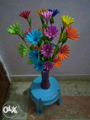 Paper made flowers for decoration