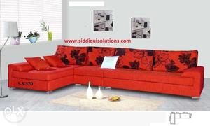 Red Color Best quality New L Shape Sofa set