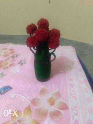 Red Faux Flower Decor