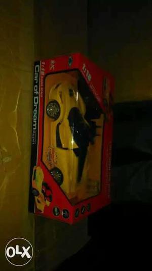 Yellow Ferrari LaFerrari Car Toy Box it is new