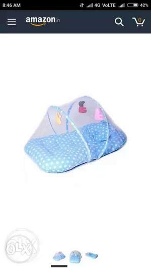 Baby bed with pillow ad bedsheet only interested buyer can