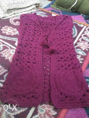 Beautiful crochetted half sleeves sweater...