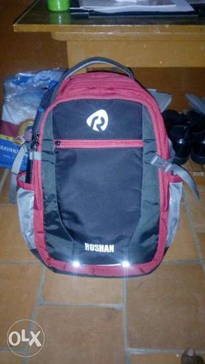 Black And Pink Husman Backpack