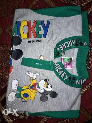 Green And Ray Mickey Mouse Polo Shirt