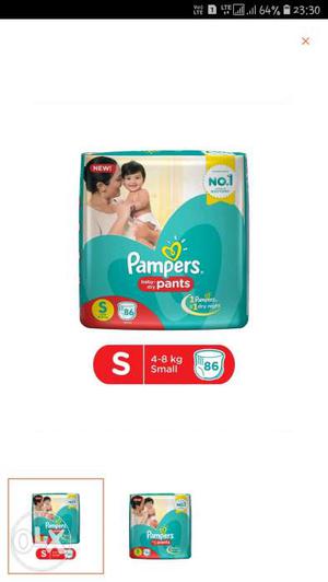 Pampers pant style diapers 86 pieces small size
