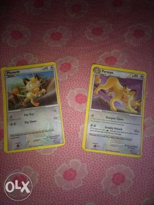 Pokemon Meowth And Persian Trading Cards