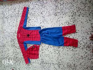 Spiderman full dress 4 - 5 year boy 1 time use