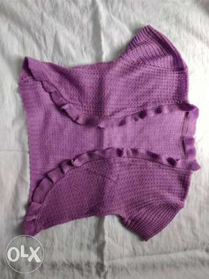 Toddler's Purple Knitted Shirt
