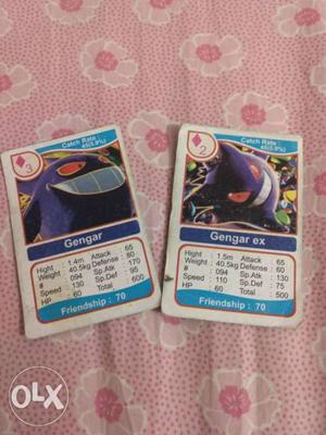 Two Gengar Trading Cards