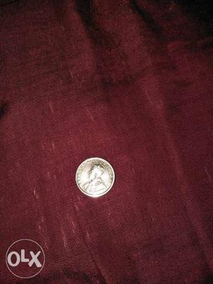 1/4 rupee India. Edward King Emperor  coin
